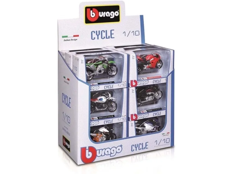 Bburago 1:18 Cycle Assorted- Dispenser
