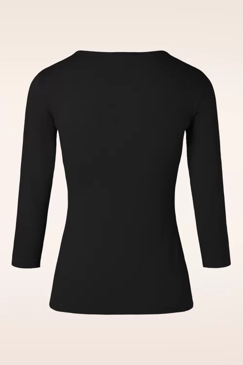 Banned Retro Queen Bow top in zwart