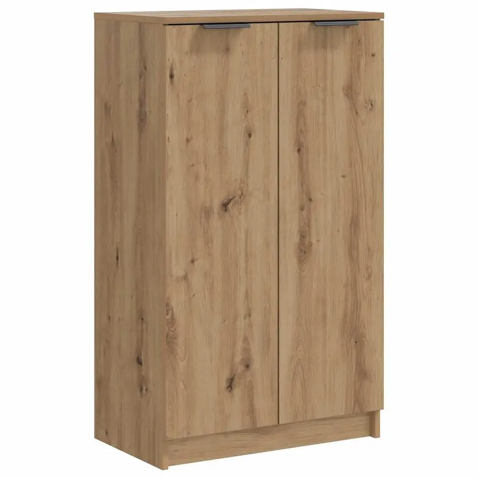 vidaXL - Schoenenkast met 2 deuren - Artisanaal eiken - Hout - 59x35x100.5 cm