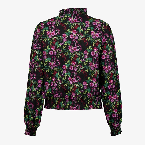 TwoDay dames blouse met bloemenprint en hoge kraag