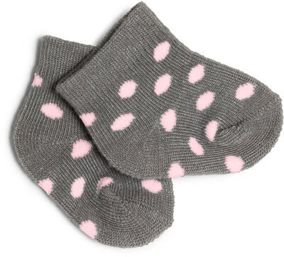 Skrållan Dukkeklær Tights og Sokker Panda, Grå/Rosa