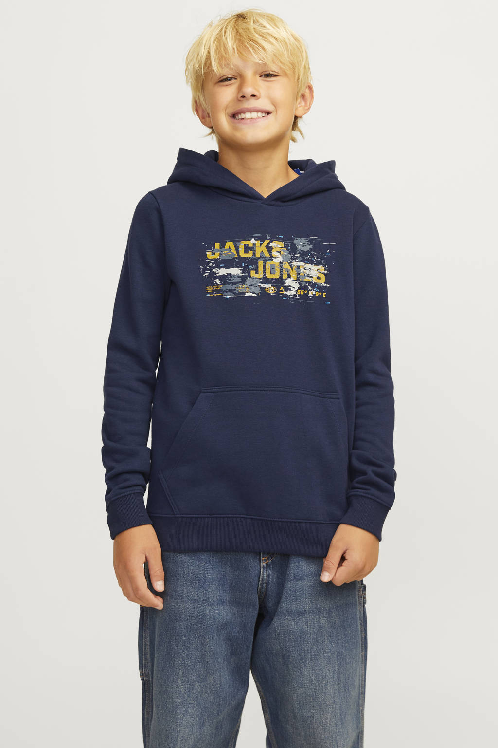 JACK & JONES hoodie JCOOUTDOOR donkerblauw