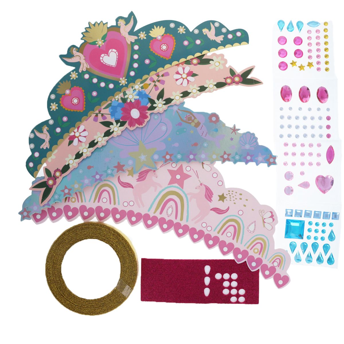 Kit 4 couronnes à customiser Do It Yourself Mercredi et Patati