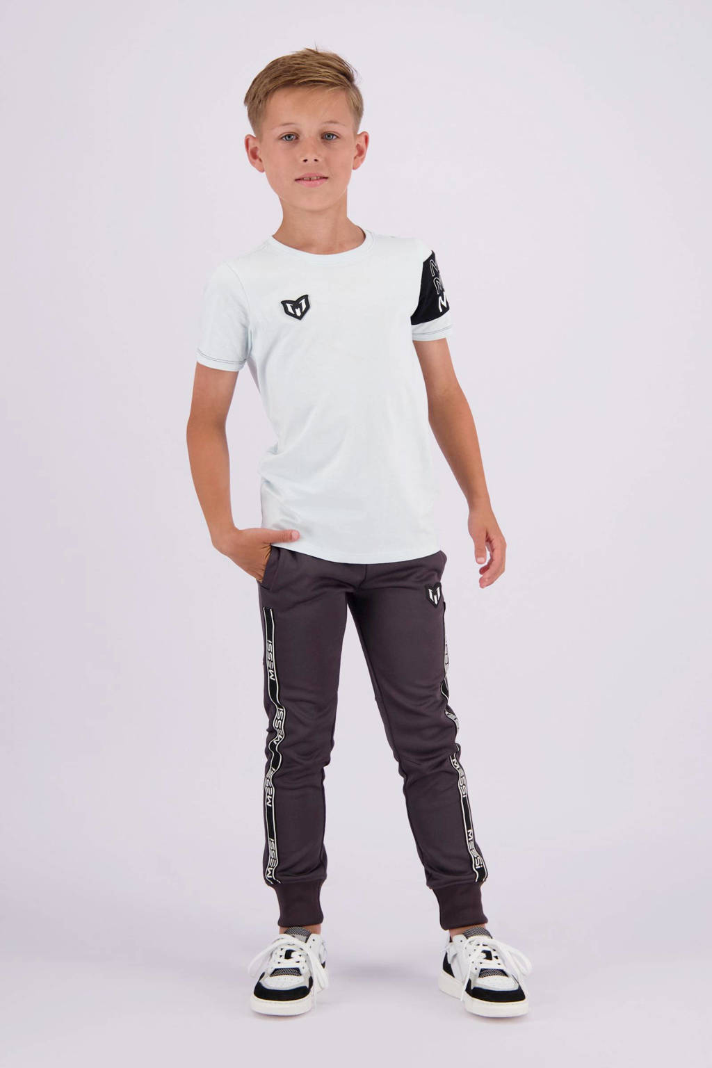 Vingino T-shirt Jumal met logo lichtblauw