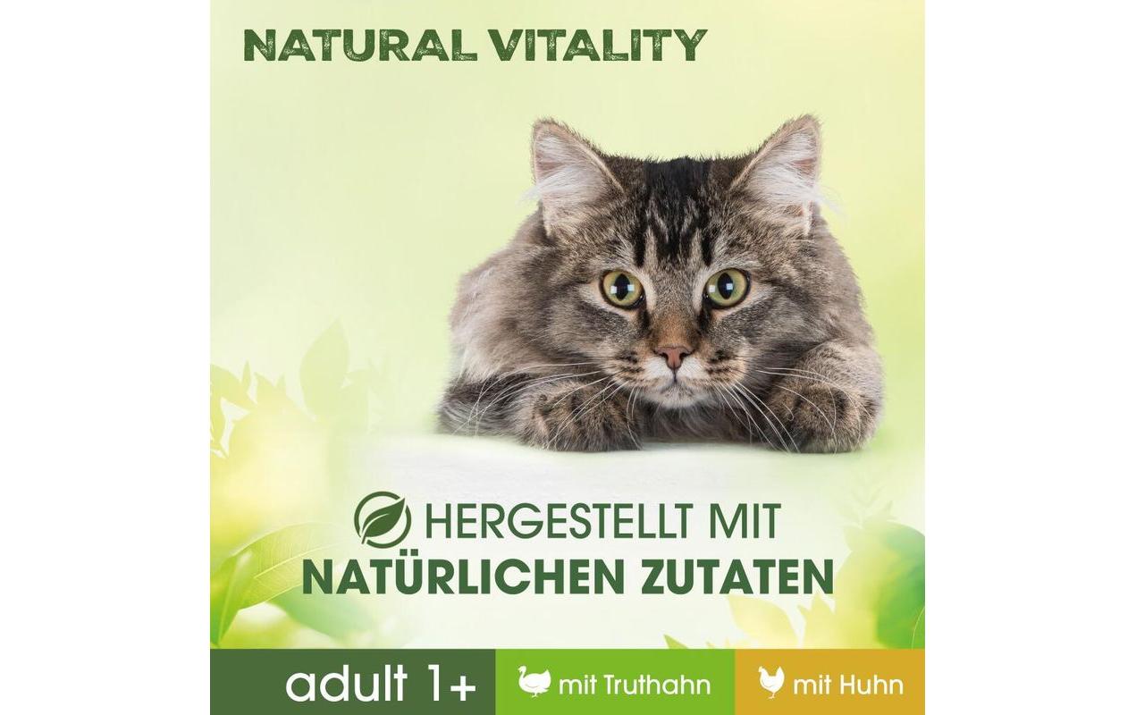 Nassfutter Cat Pouch Mini Huhn und Truthahn, 6 x 50 gAlleinfuttermittel für ausgewachsene Katzen