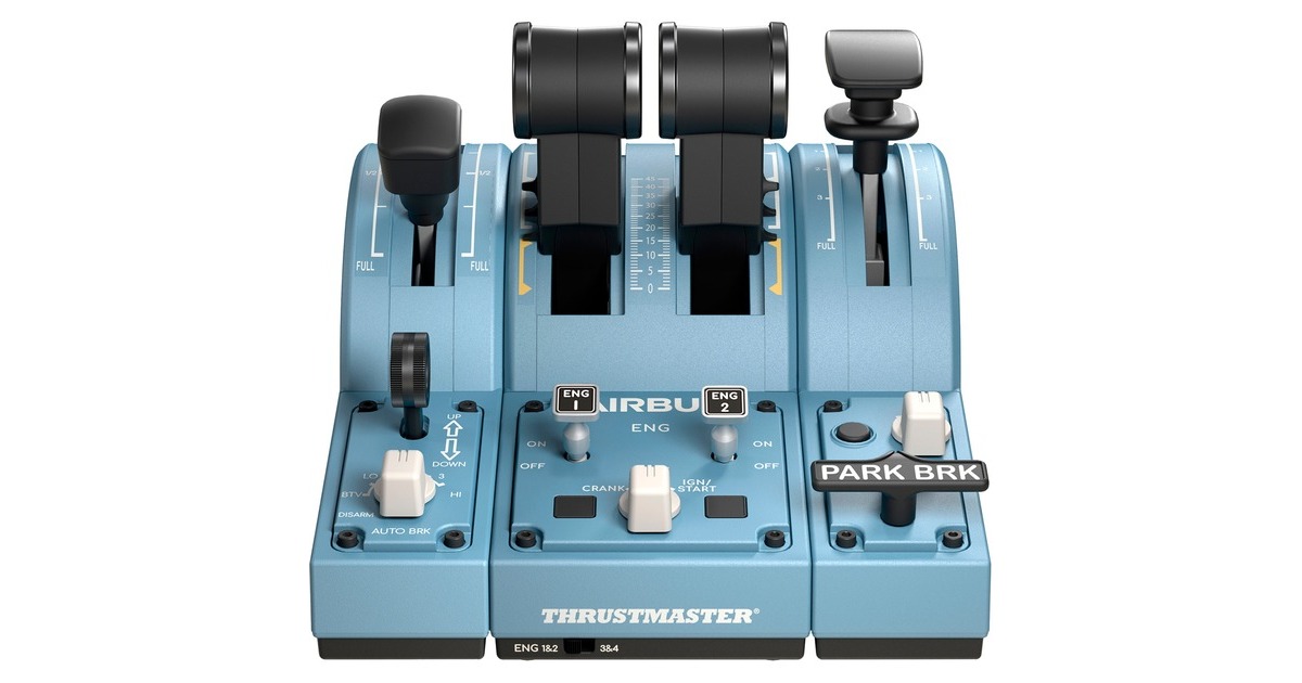 ThrustmasterTCA Quadrant Add-on Airbus Edition gaming gasregelaar  (Blauwgrijs/zwart, Pc)
