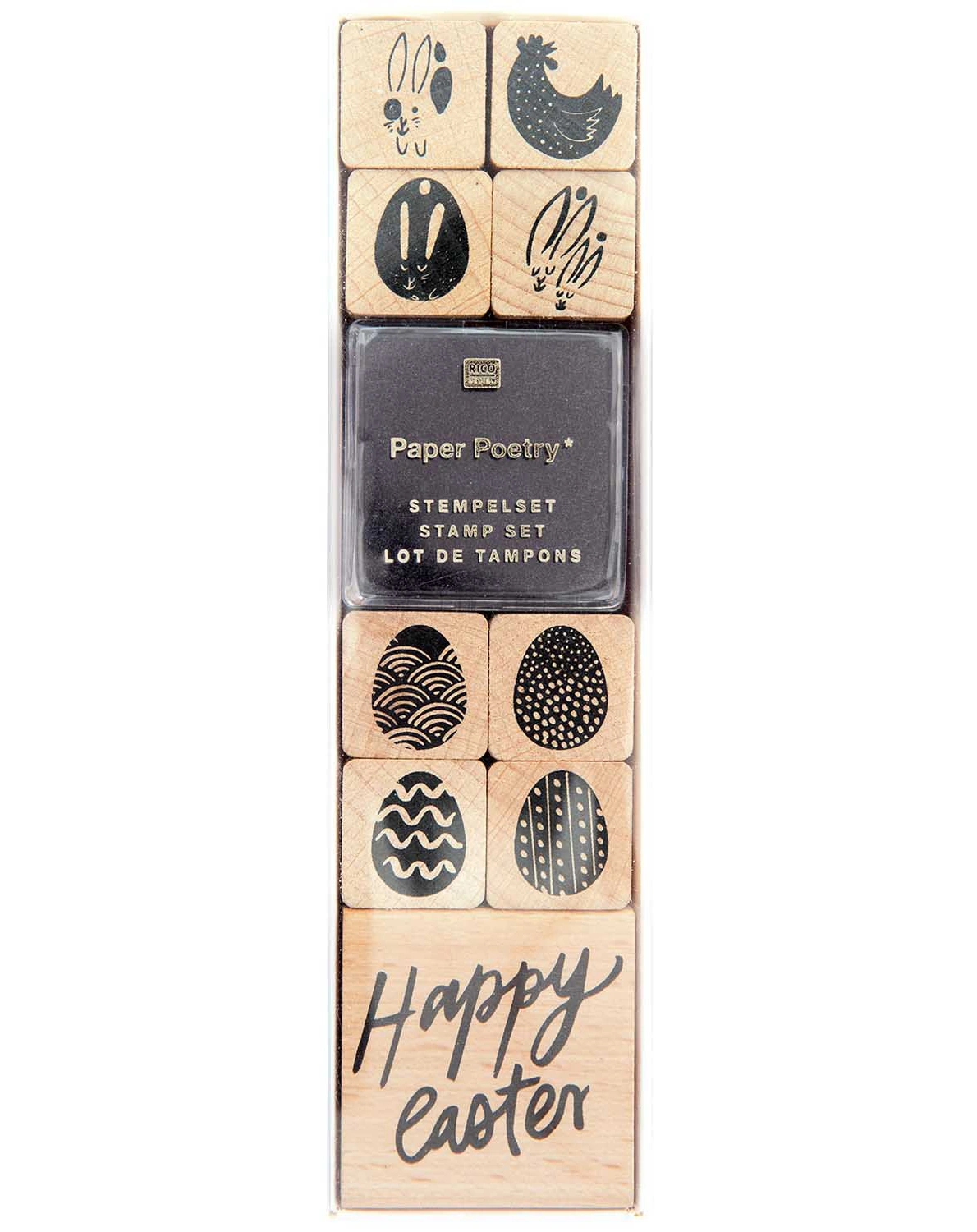 Stempelset PAPER POETRY – HAPPY EASTER 10-teilig