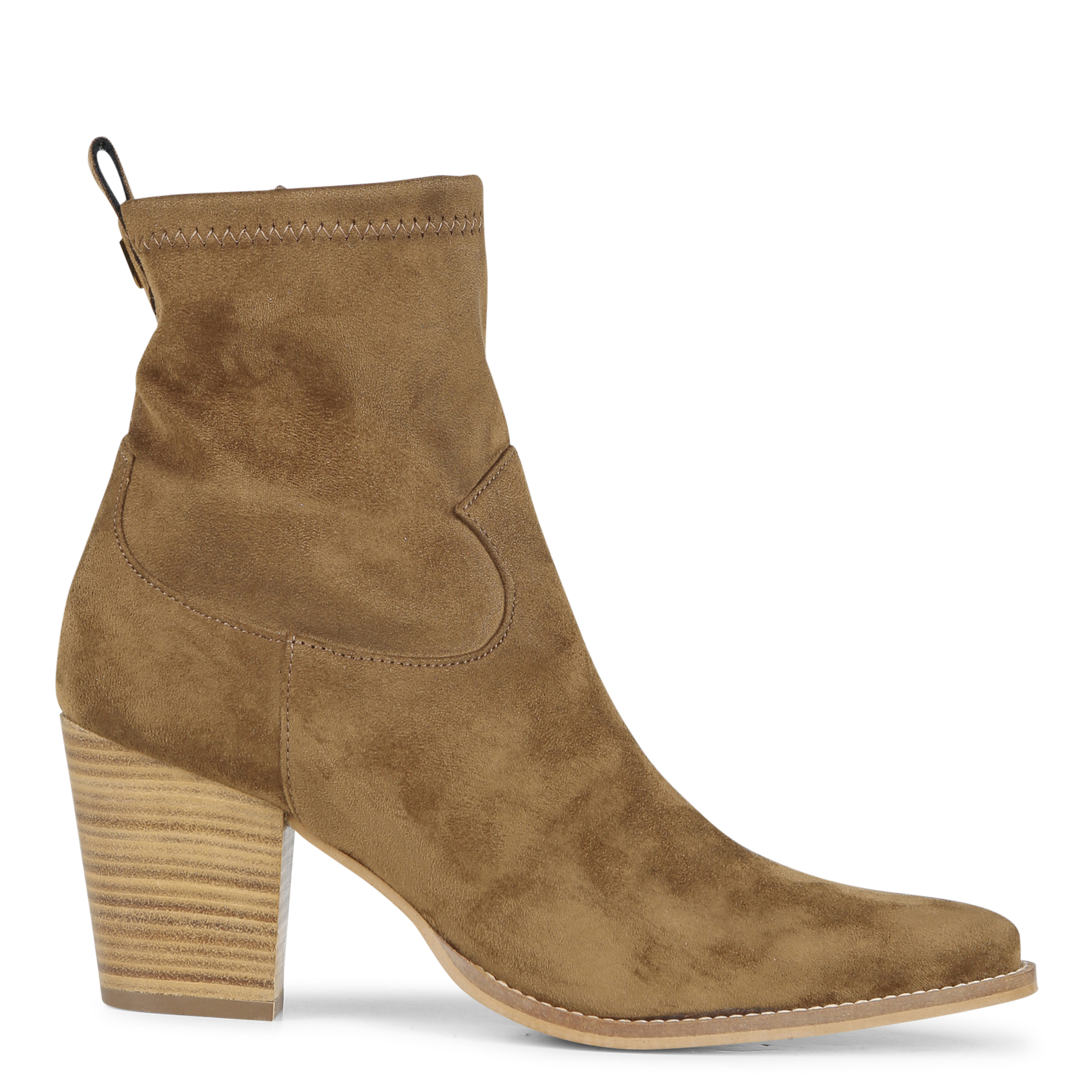 LAILA - Bottines en cuir mélangé | Marron