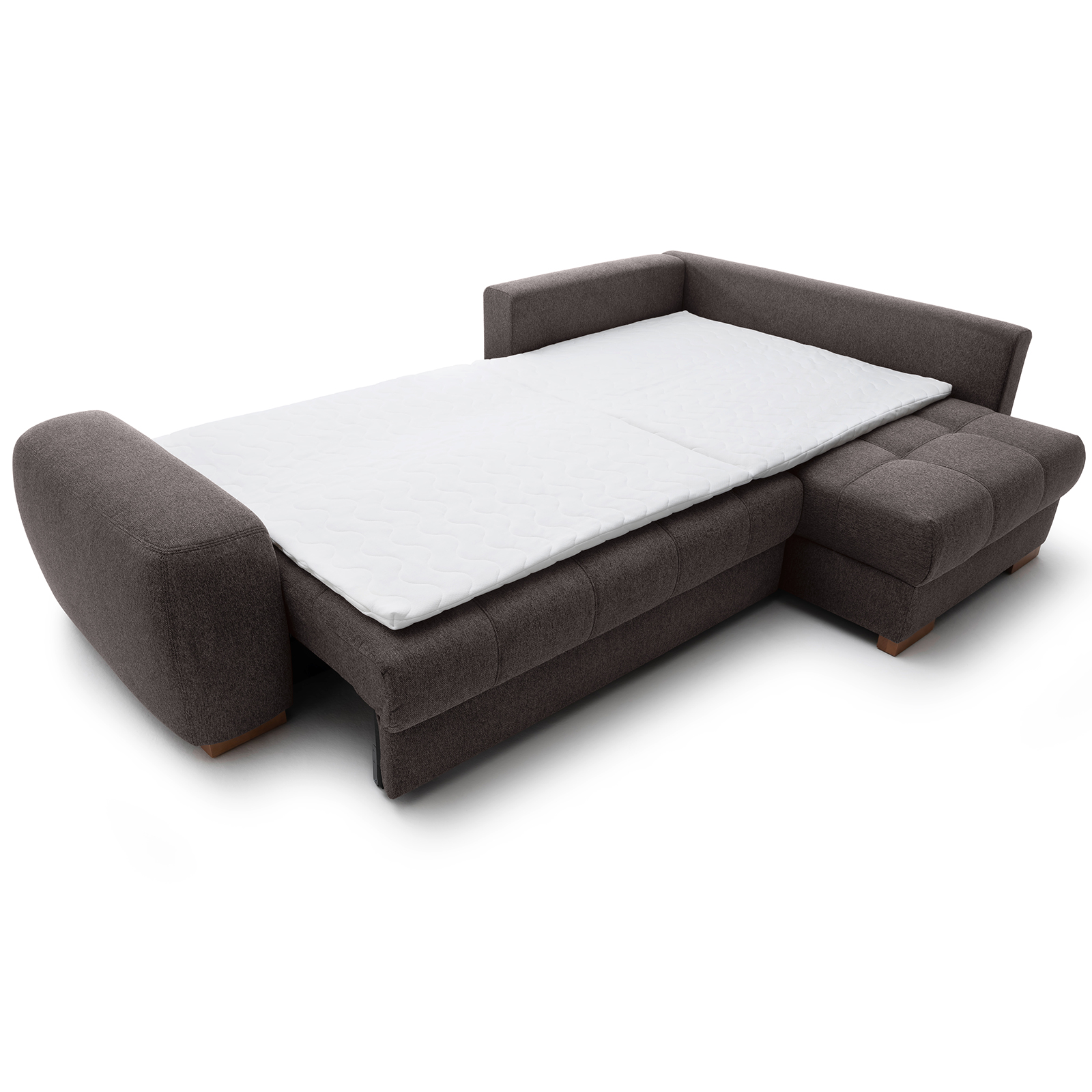 Ecksofa - rock - Boxspringfederung - Liegefunktion - Holzfüße