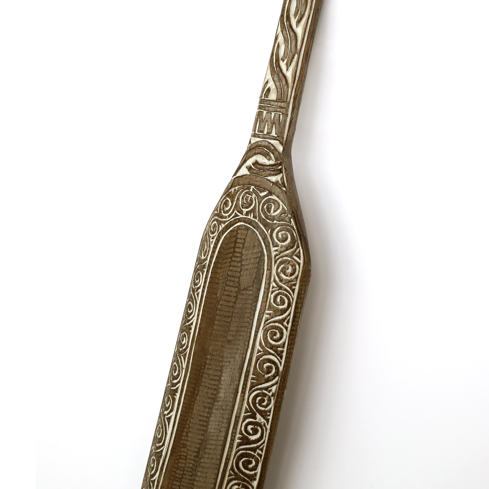 Paddel 'Toraja', braun, weiß, H 100 cm, B 14 cm, L 3 cm von fischer's lagerhaus