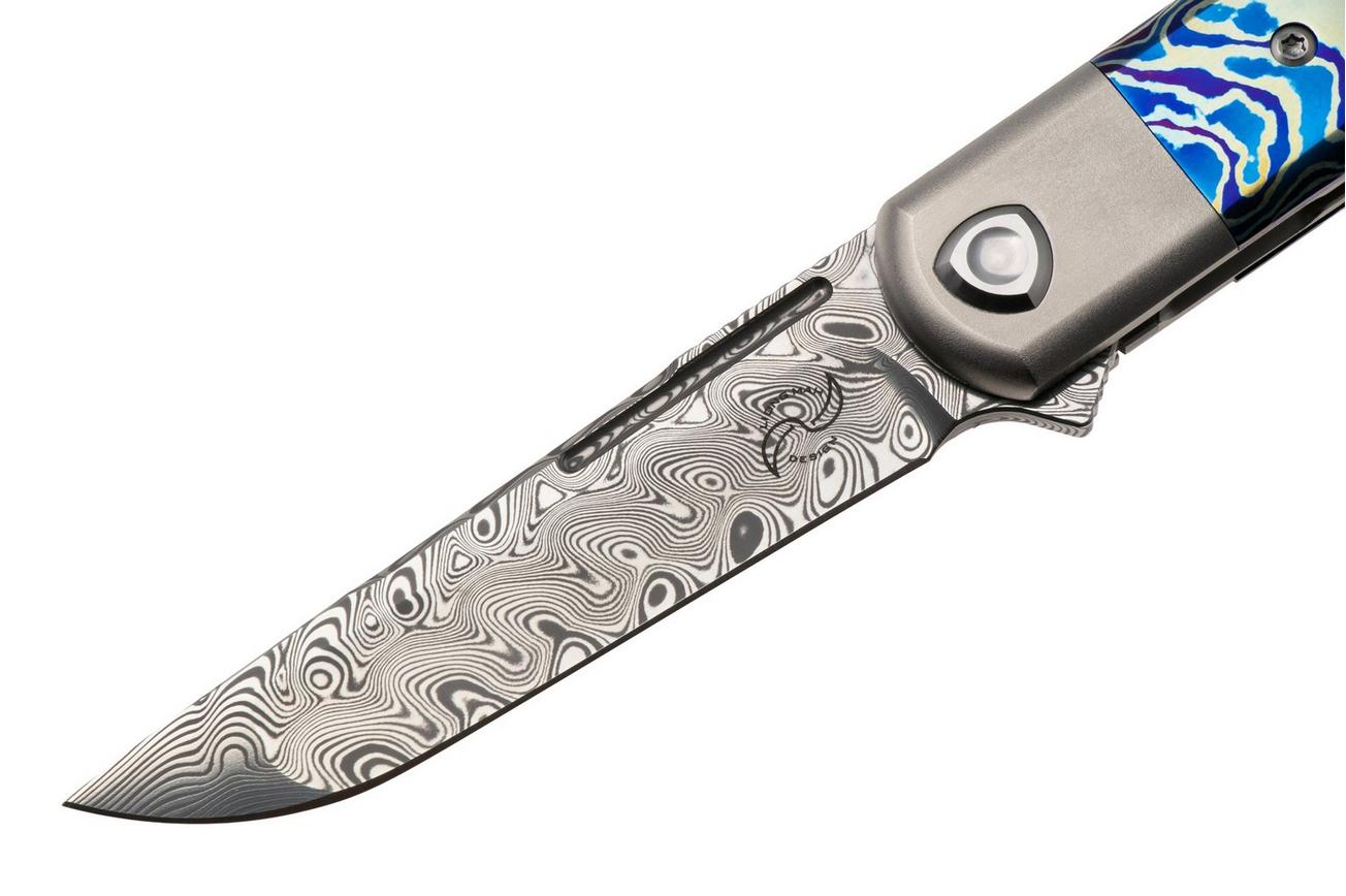 Liong Mah Tanto One, Damasteel, Titanium MokuTi Inlay, zakmes