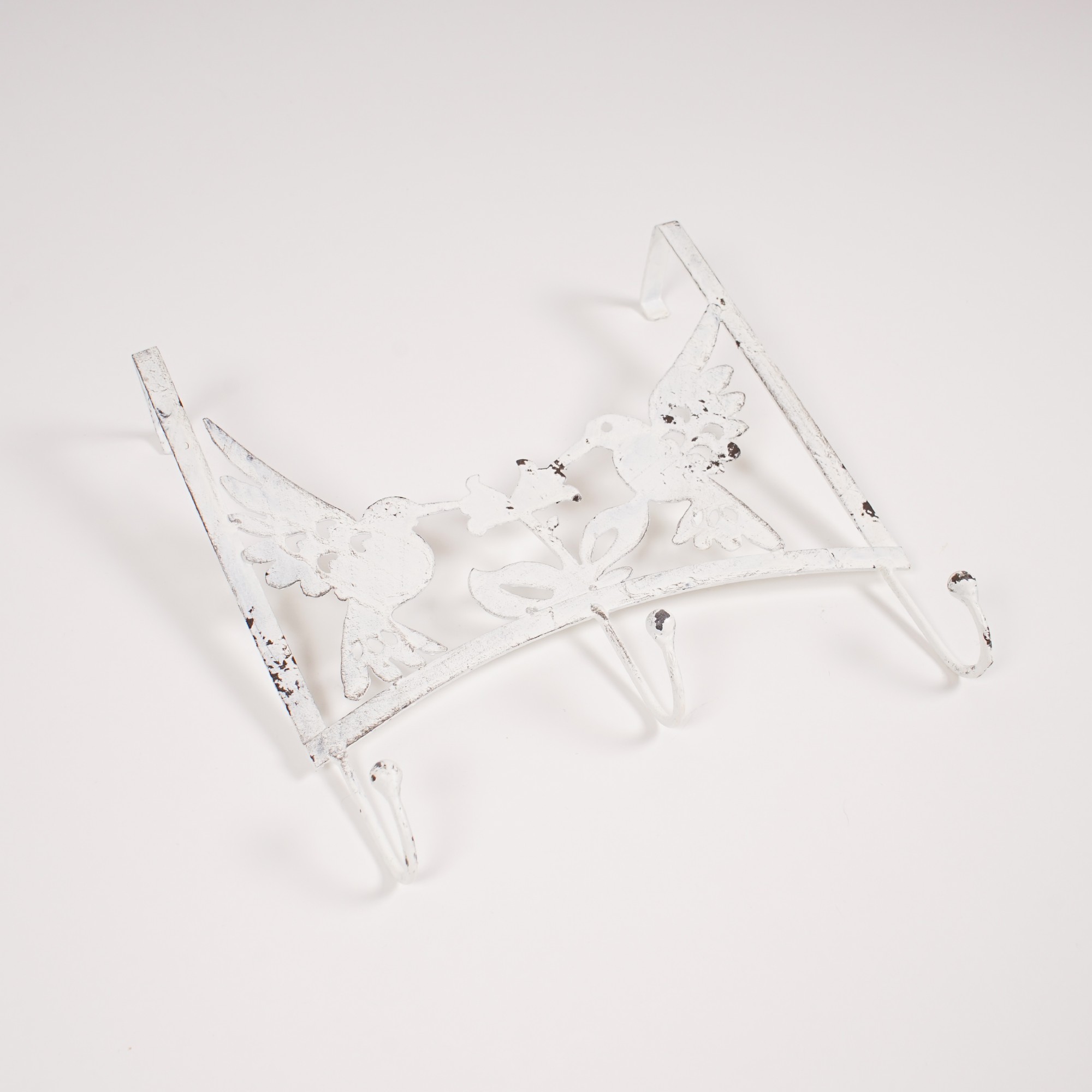 Türhakenleiste 'Pigeons', mit 3 Haken, antik-weiß, L 24 cm, B 8 cm, H 26 cm von fischer's lagerhaus