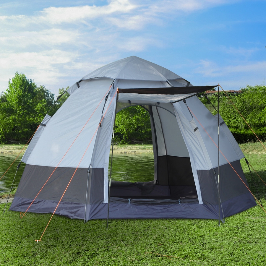 Outsunny Campingzelt mit 2 Türen bunt