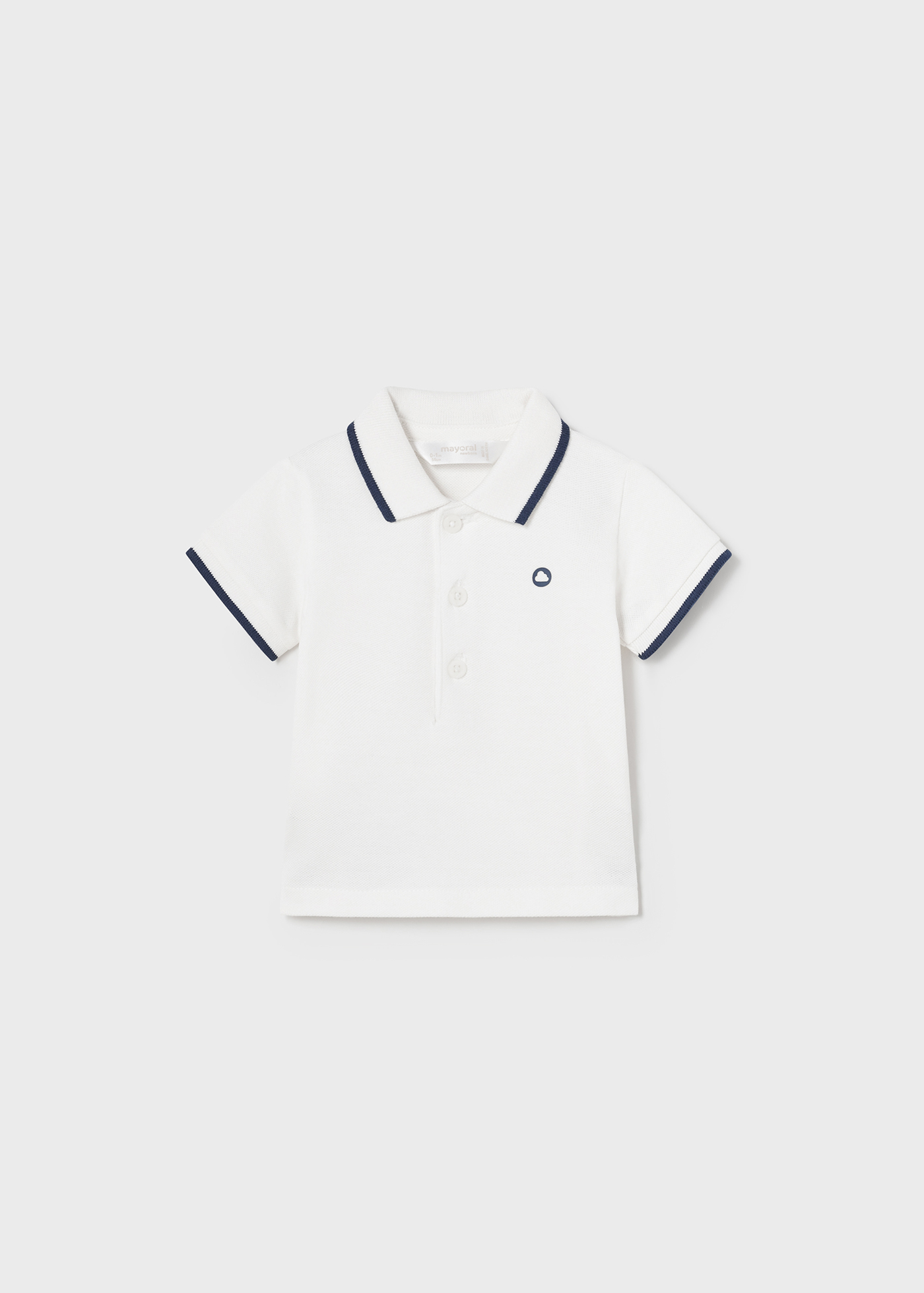 Camisa polo Better Cotton Contrast para recém-nascidos, eucalipto.