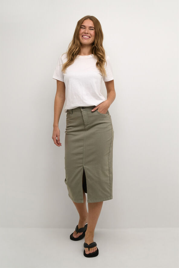 Kaffe KAzelina Long Denim Skirt Vetiver