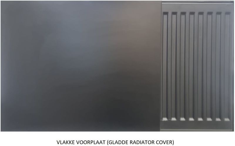 Oppio - Radiator Cover Flat - Zwart - 60x60 cm