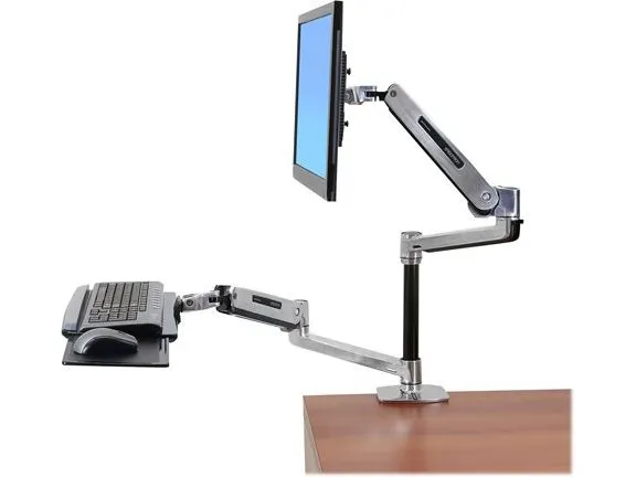 Ergotron WorkFit-LX - Stående skrivebordsomformer - poleret aluminium