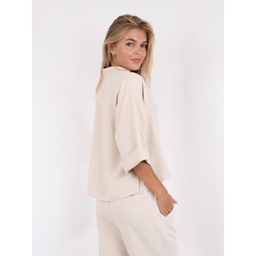 Neo Noir Luma Crepe Bluse, Creme, 40