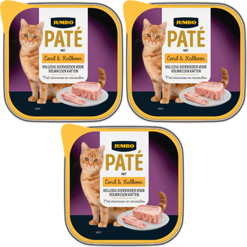 Jumbo Paté met Eend & Kalkoen 3 x 100 g