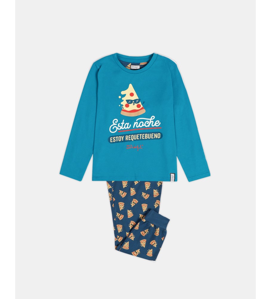 Pijama Aznar Innova manga comprida Requetebueno azul