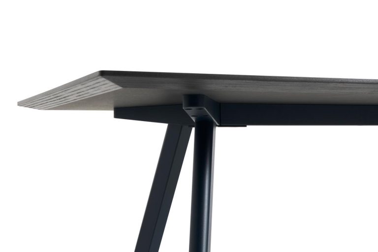 Hay Copenhague tafel CPH30 gelakt eiken 250x90 gelakt deep blue, smokey blue linoleum