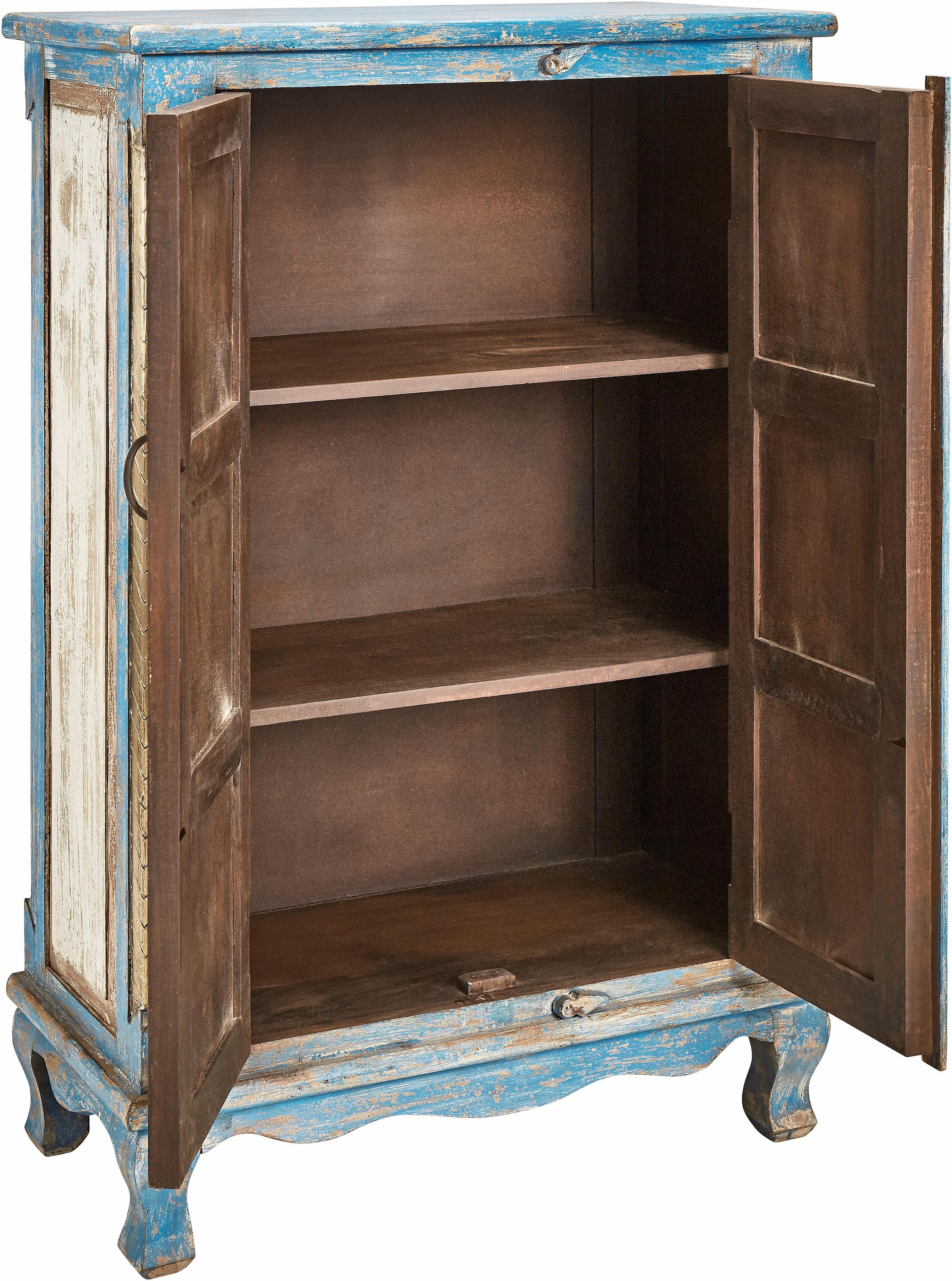 Home affaire Highboard Stauraumschrank, Höhe 120 cm, mit aufwendiger Schnitzerei