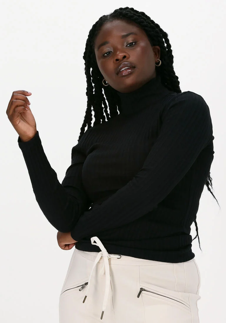 BY-BAR zwarte by-bar trui basic rollneck rib
