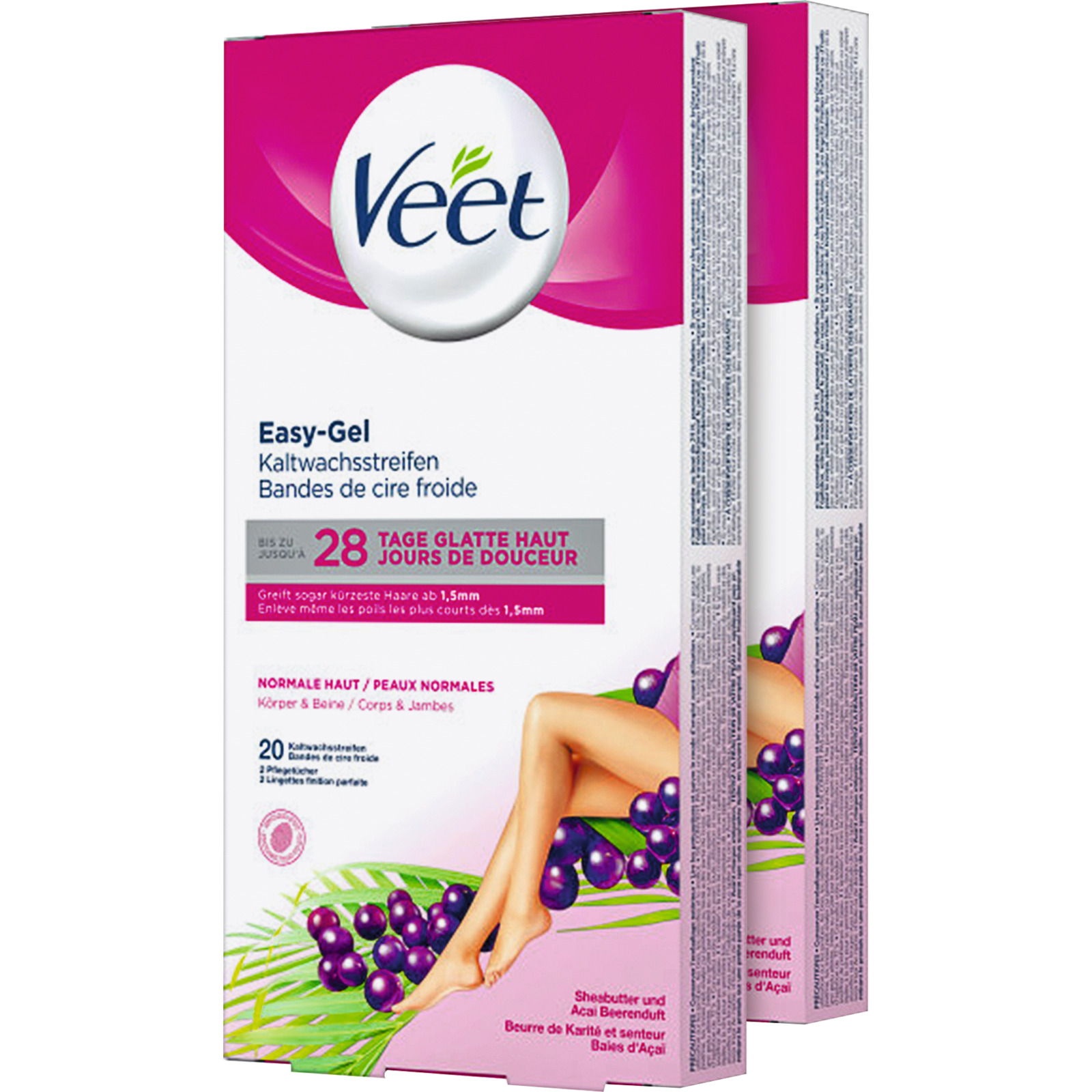 Veet Kaltwachsstreifen Beine 2 x 20 Stück