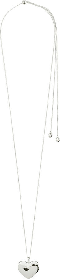Pilgrim SOPHIA recycled heart pendant necklace silver-plated Sølv