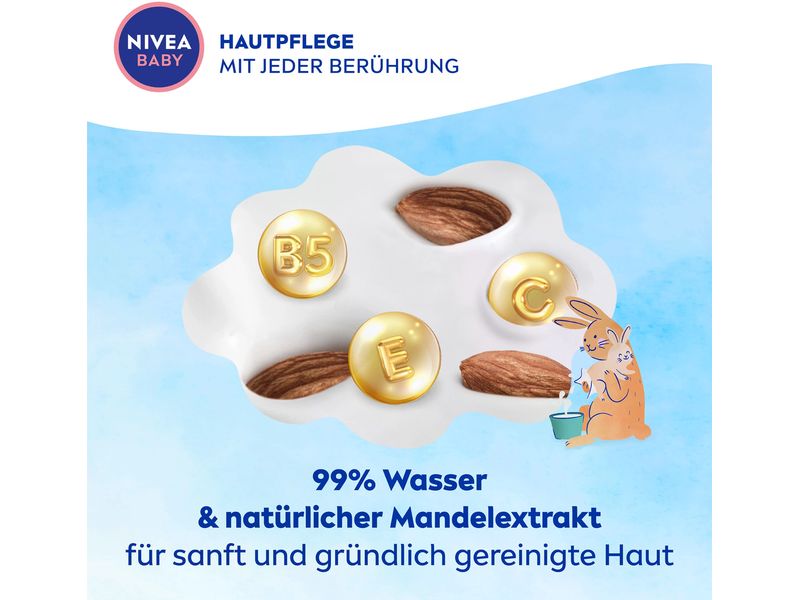 NIVEA BABY Feuchttücher Aqua Feuchttücher aus 99% Wasser reinigen die zarte Babyhaut besonders sanft und schonend