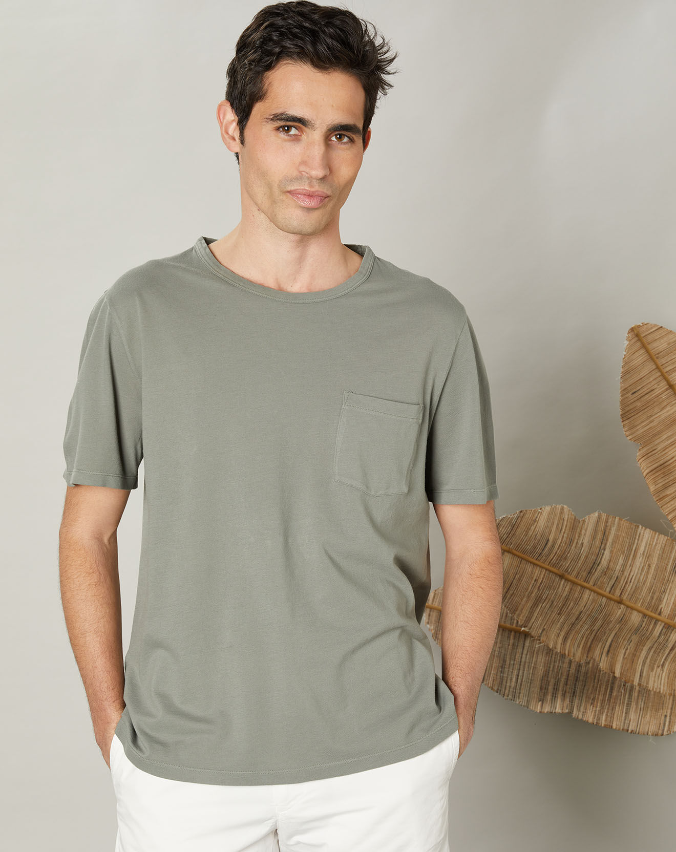 Hartford T-Shirt piqué Pocket military