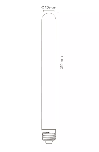 Lucide Bulb dimbare LED lamp 5W E27 25cm