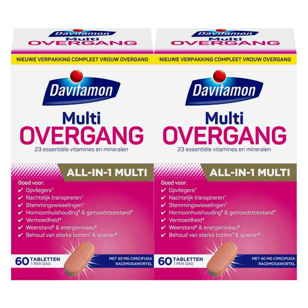 2x Davitamon Compleet Vrouw Overgang Multivitamine60 tabletten