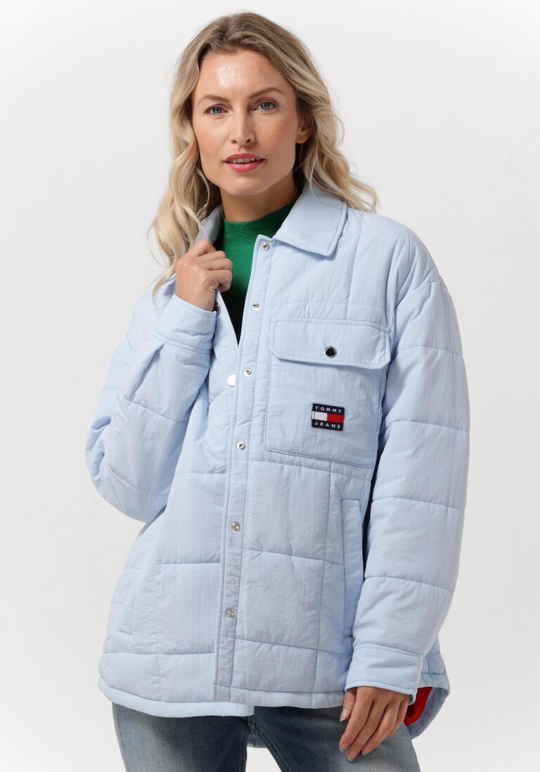 TOMMY JEANS blauwe tommy jeans jack tjw lightweight padded shacket