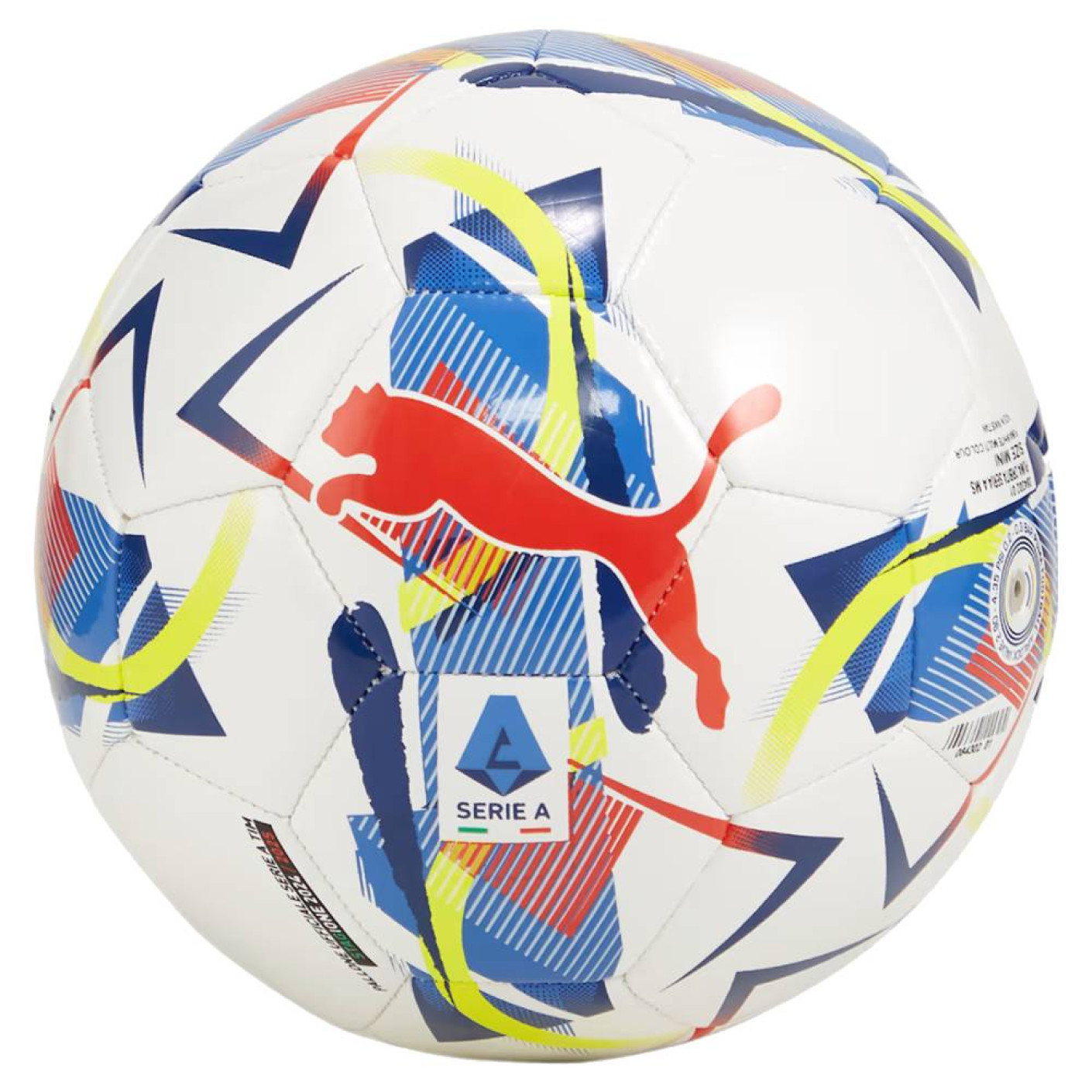 PUMA Orbita Serie A MS Mini Voetbal Maat 1 Wit Blauw Geel