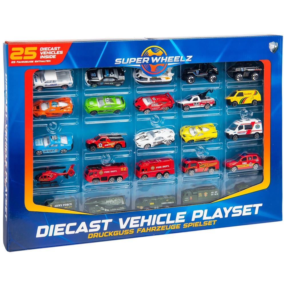 Super Wheelz 25er-Pack Diecast-Fahrzeug-Spielset