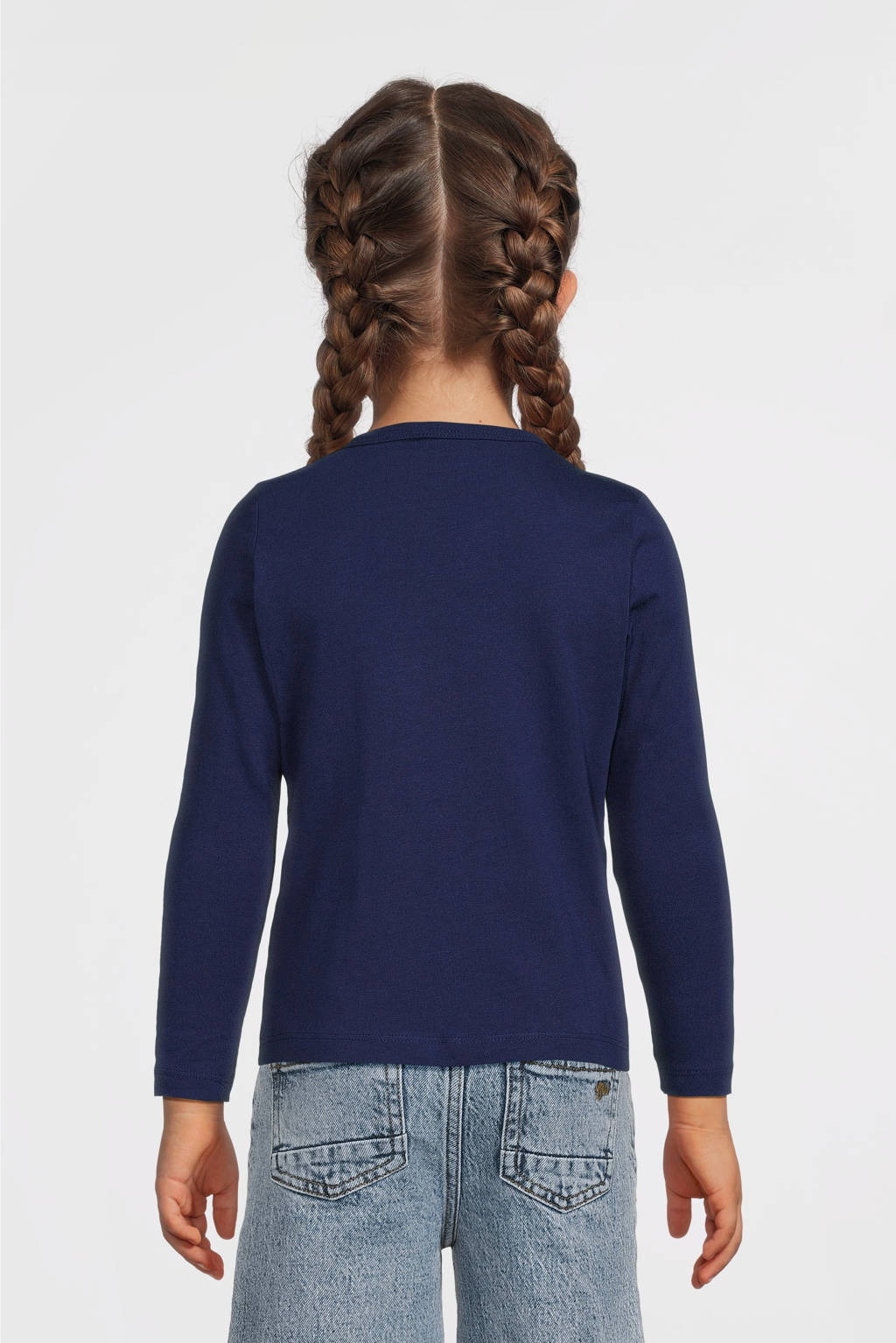 NAME IT longsleeve NKFOLISIA met printopdruk donkerblauw