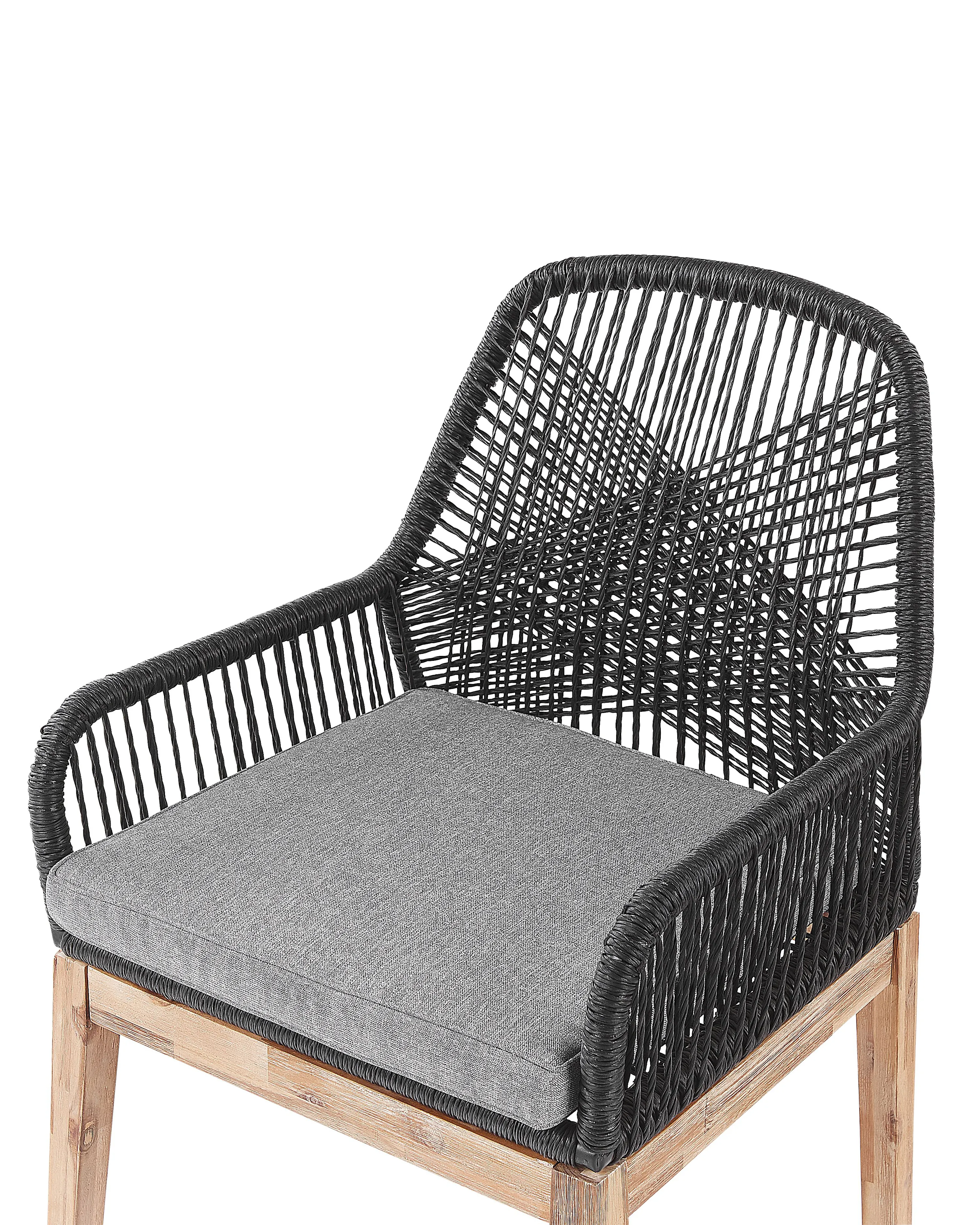 Set van 2 stoelen met zitkussen OLBIA Synthetisch materiaal Zwart