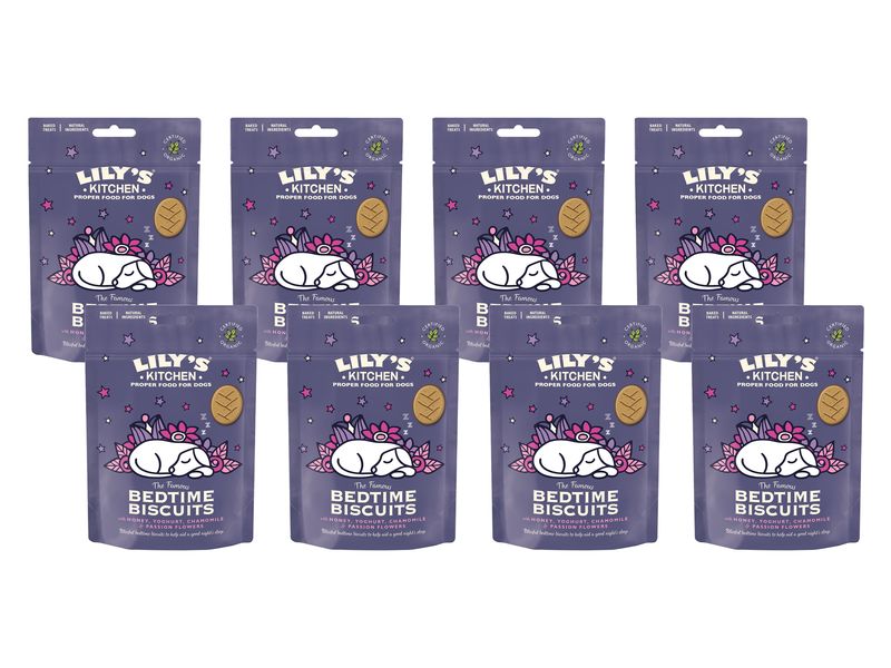 Lily's Kitchen Leckerli Bio Bedtime Biscuits, Honig/Joghurt Betthupferl-Kekse für Hunde