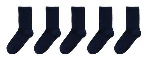 5 paires de chaussettes enfant bleu foncé