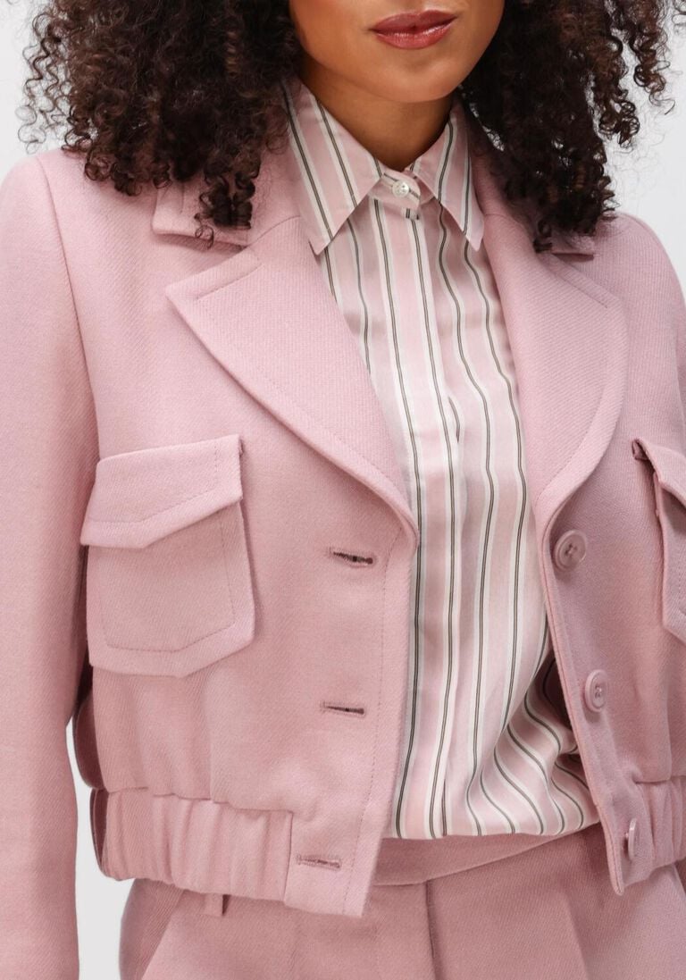 roze dorothee schumacher jassen layered coolness jacket