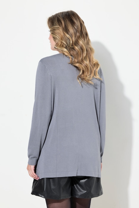 Pullover, A-Linie, Metallic-Marmormuster
