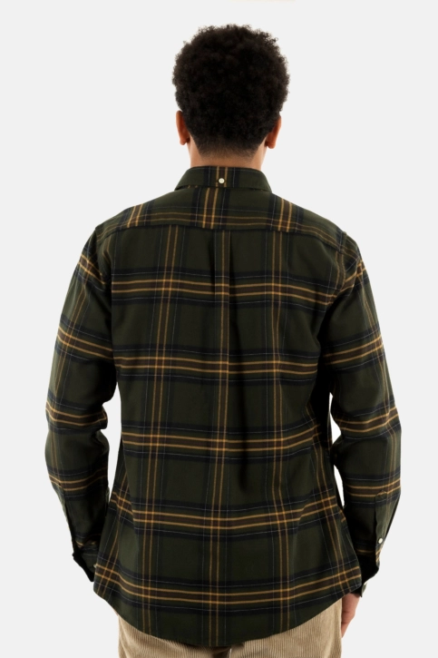 Chemise barbour portdown tailored shirt ol51 olive