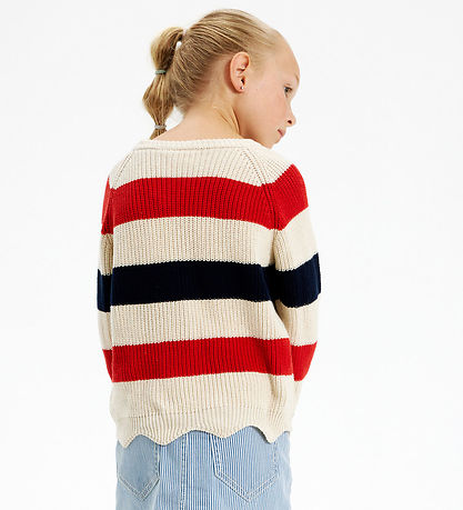 The New Bluse - Strick - TnOlly - White Swan Streifen