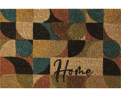 Deurmat Coco Gold geometrisch huis 40x60 cm