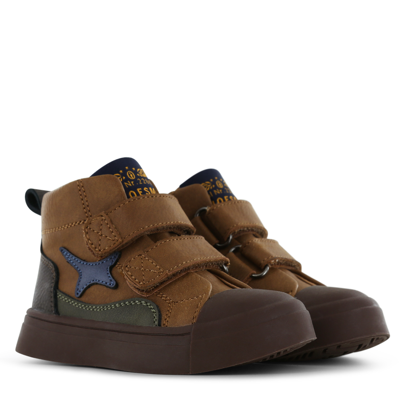 Shoesme cognacfarbener Stiefel mit Patches