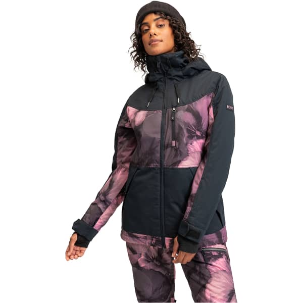 Veste de ski ROXY PRESENCE PARKA SNJT TRUE BLACK PANSY PANSY