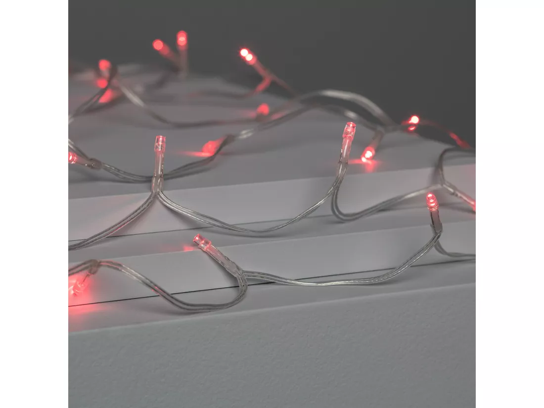 Guirlande LED Extérieure à Piles 5m Rouge