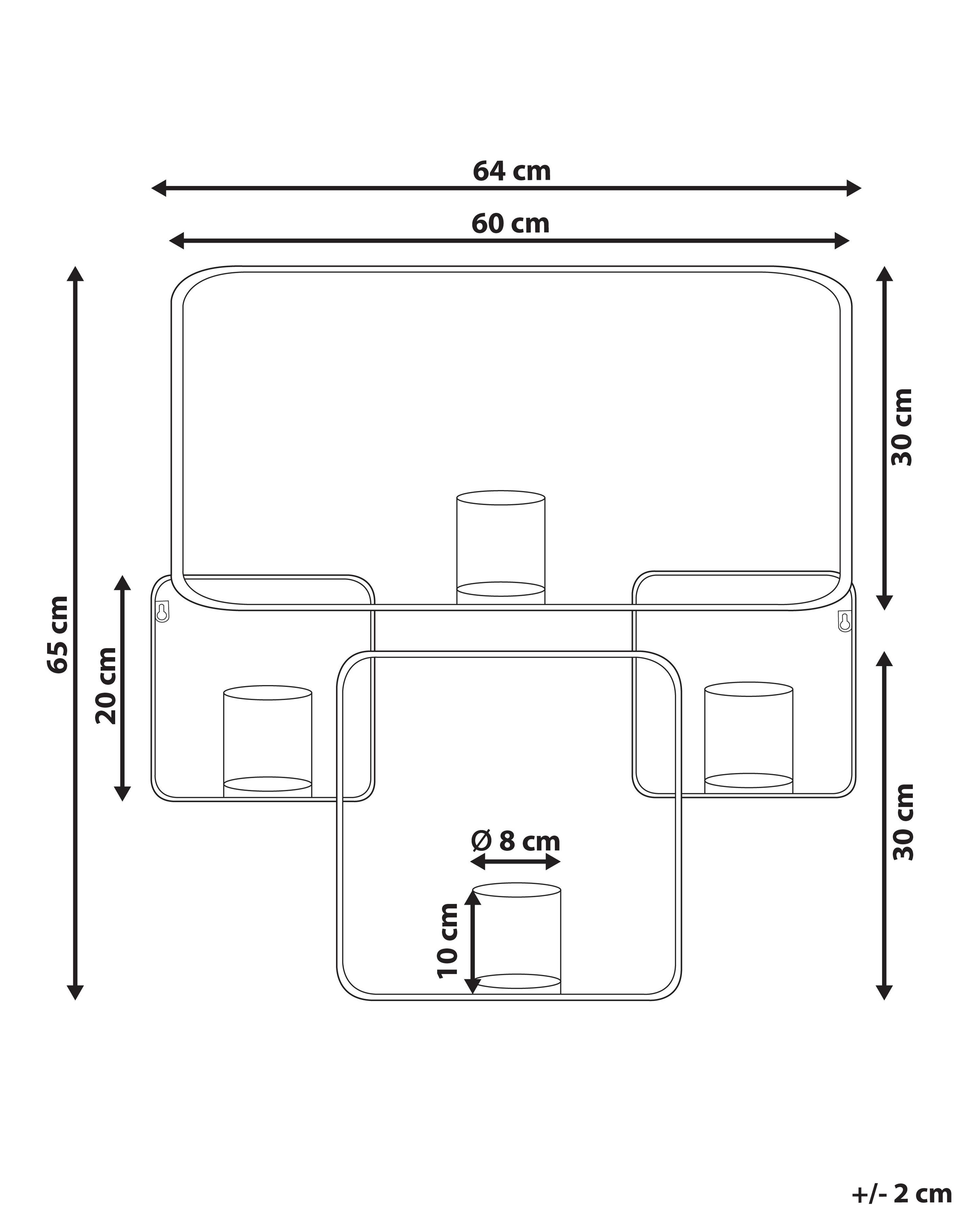 Wandkandelaar PALAWAN Metaal 65 cm Zwart