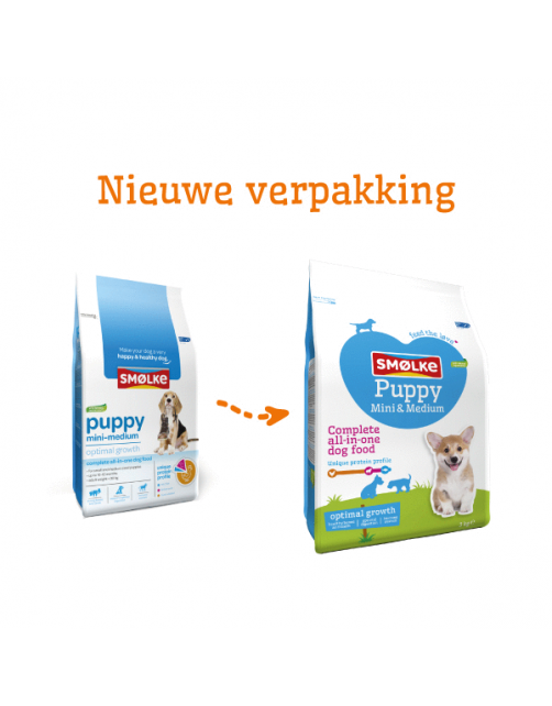 Smolke Puppy Mini-Medium Kip&Lam&Vis - Hondenvoer
